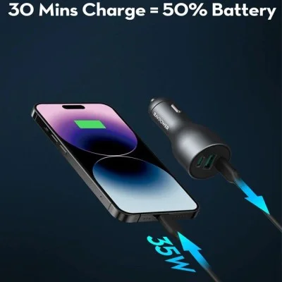 Ravpower Car Charger Pd100w 3 Port Usb - Black